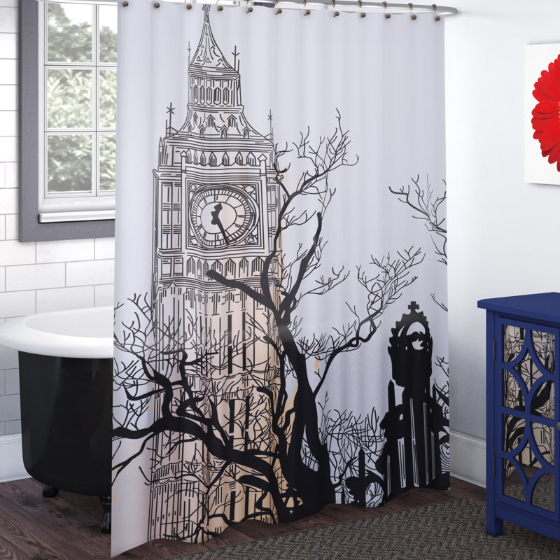 Wrought Studio Charleston Big Ben Single Shower Curtain & Reviews Wayfair
